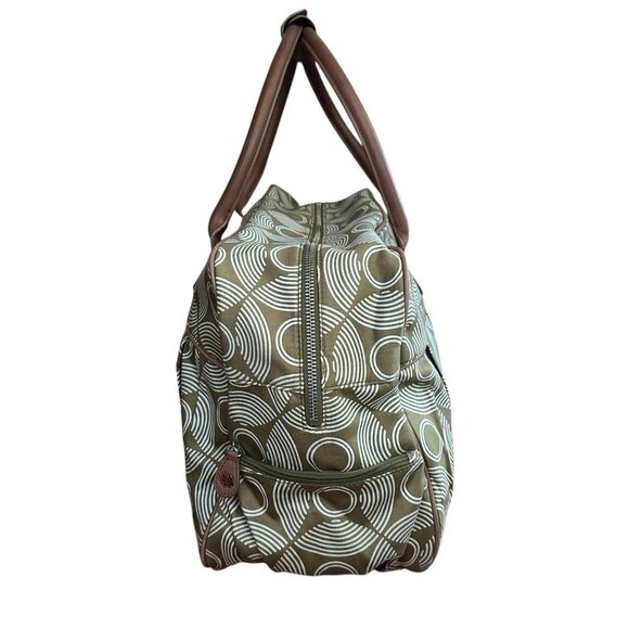 Amy Butler for Kalencom L Duffel Tote Bag Sun Moon Olive Green Zip Travel Duffle - Picture 3 of 10